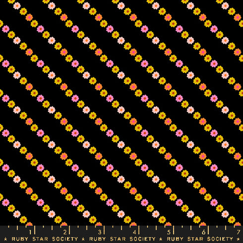 Ooh Lucky Lucky Garland Stripes in Black RS4117 16 - Ruby Star Society Sold by the Half Yard